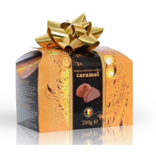BELGIAN DUSTED TRUFFLES CARAMEL – Belgian truffles filled with caramel