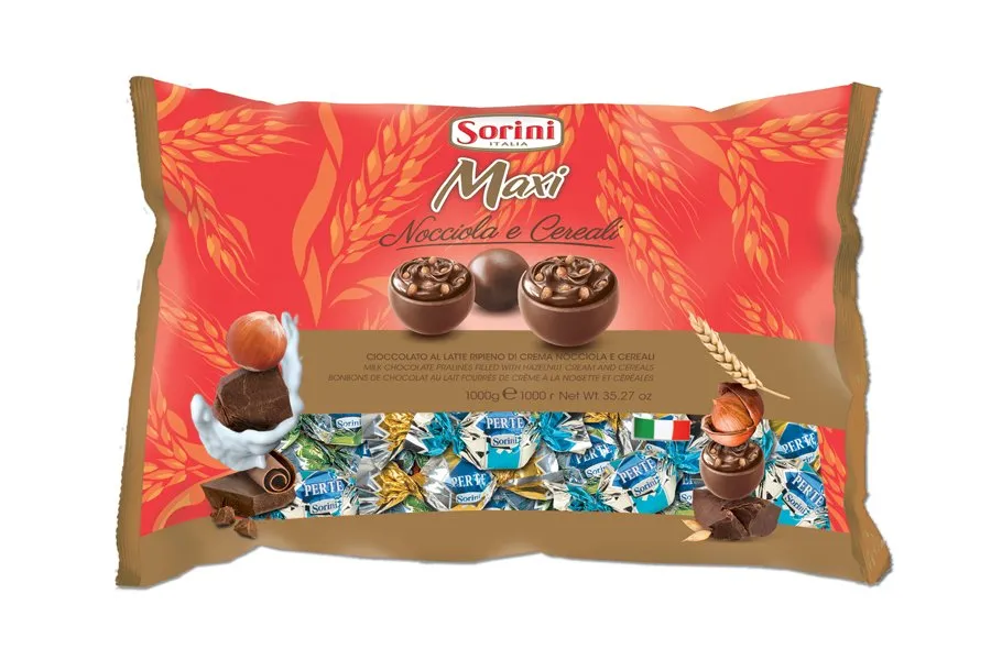 MAXI – milk chocolate, hazelnut cream and cereals